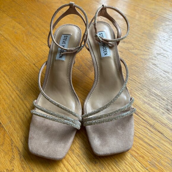 Steve Madden Strappy Sparkly Heel - Size 6.5 Women - Picture 9 of 12